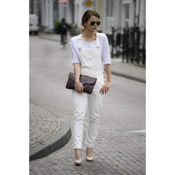 White Denim Overall main image 1